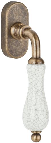 Artikelbild des Artikels “Fenstergriff DK Appiano Brüniert/Antik Porzellan 40 mm“