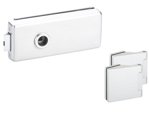 Artikelbild des Artikels “Glastürbeschlagset Genova Aluminium silberfarben “