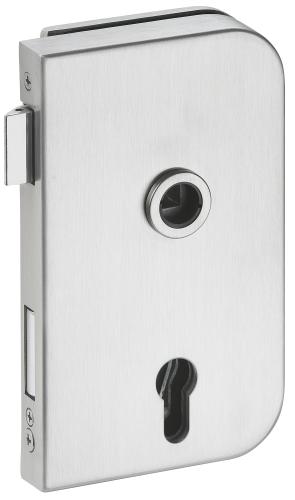 Artikelbild des Artikels “Glastürschloß BASIC ROUND PRO Edelstahl matt “