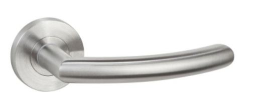 Glastür-Drückerpaar mit Rosetten Basic 04 