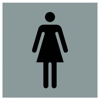 Hinweiszeichen Edelstahl eckig Symbol: Frauen