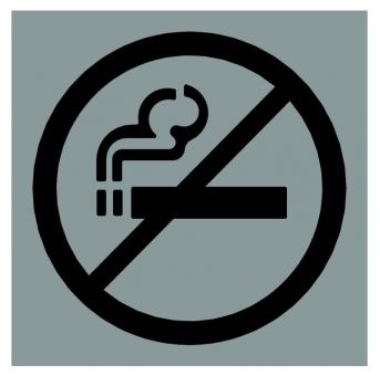 Hinweiszeichen Edelstahl eckig Symbol: Nicht Rauchen