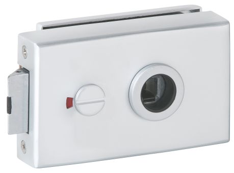 Glastürschloß Arco BAD Aluminium silberfarben /Produkte / Glastürschlösser Serie