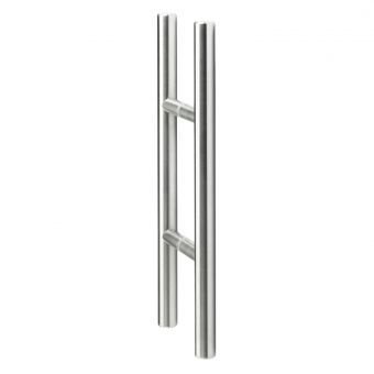 Glastür-Stoßgriffpaar Serie 8000 V2A 300/210 mm