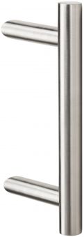 Stoßgriff Serie 8010 mit schrägen Stützen V2A 1800/1600 mm