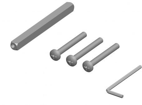 Montageset für abweichende Türstärken zu Beschlag 2089 ES1 (EN2) TS 74-83 mm