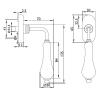  Artikelbild 2 des Artikels “Fenstergriff DK Flora Glanzchrom/weiß Silber 40 mm“