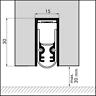  Artikelbild 2 des Artikels “EllenMatic Türbodendichtung EllenMatic Soundproof 15x30 für Holztüren, Hub 20 mm “