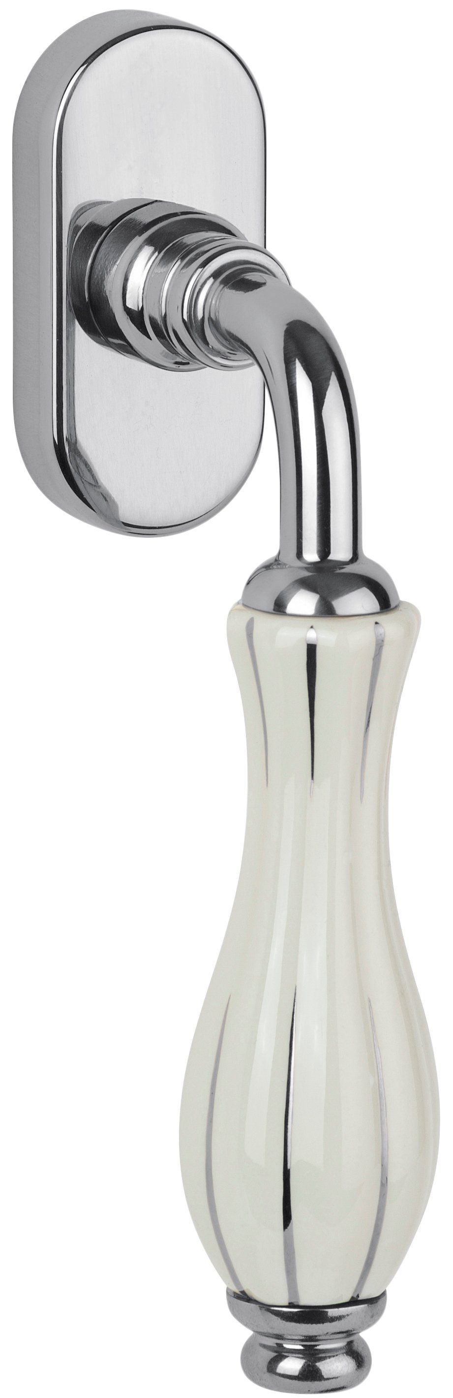  Artikelbild 1 des Artikels “Fenstergriff Lady glanzchrom/weiß silber 31 mm“