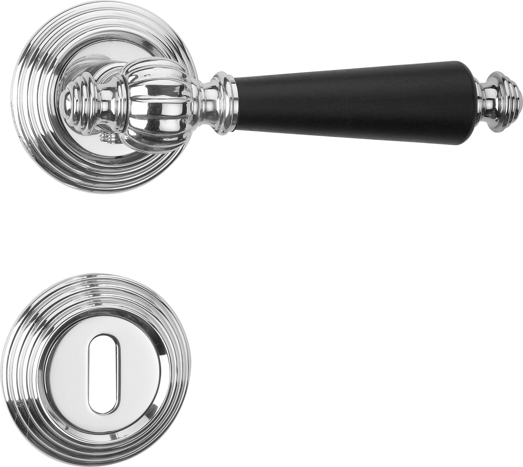  Artikelbild 1 des Artikels “ZT - Drückergarnitur Versailles Glanznickel/schwarz (BB)“