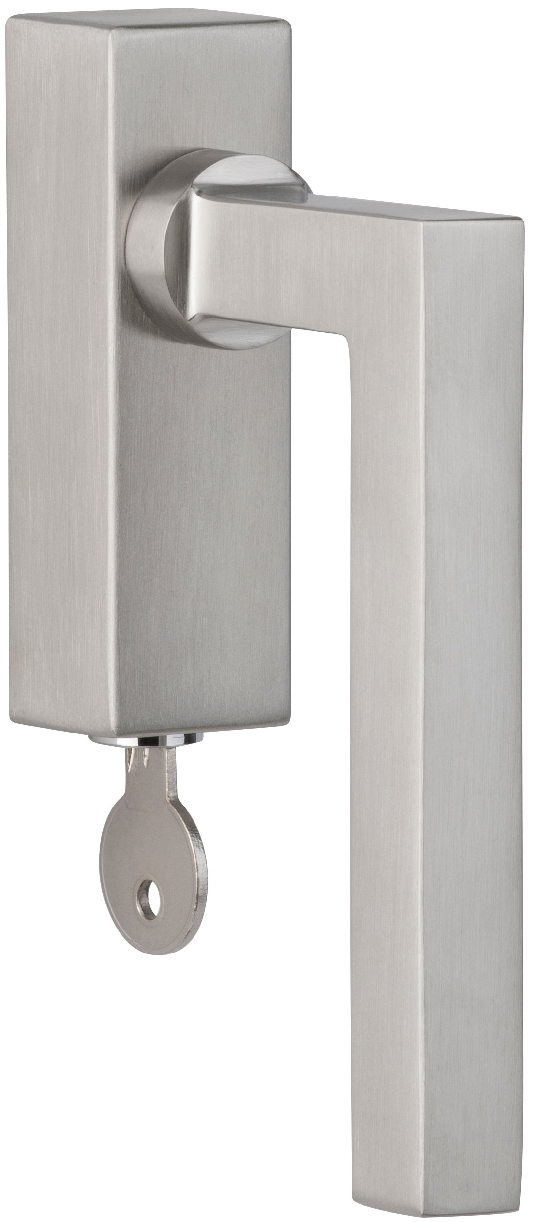  Artikelbild 1 des Artikels “Fenstergriff Square Edelstahlfarben abschließbar 32 mm“