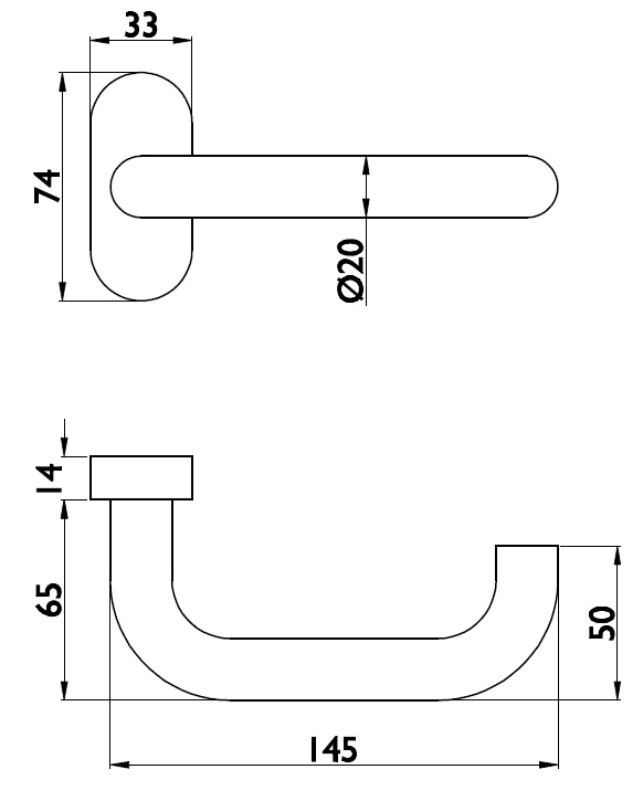  Artikelbild 2 des Artikels “Drückerlochteil Basic 01 auf Ovalrosette “