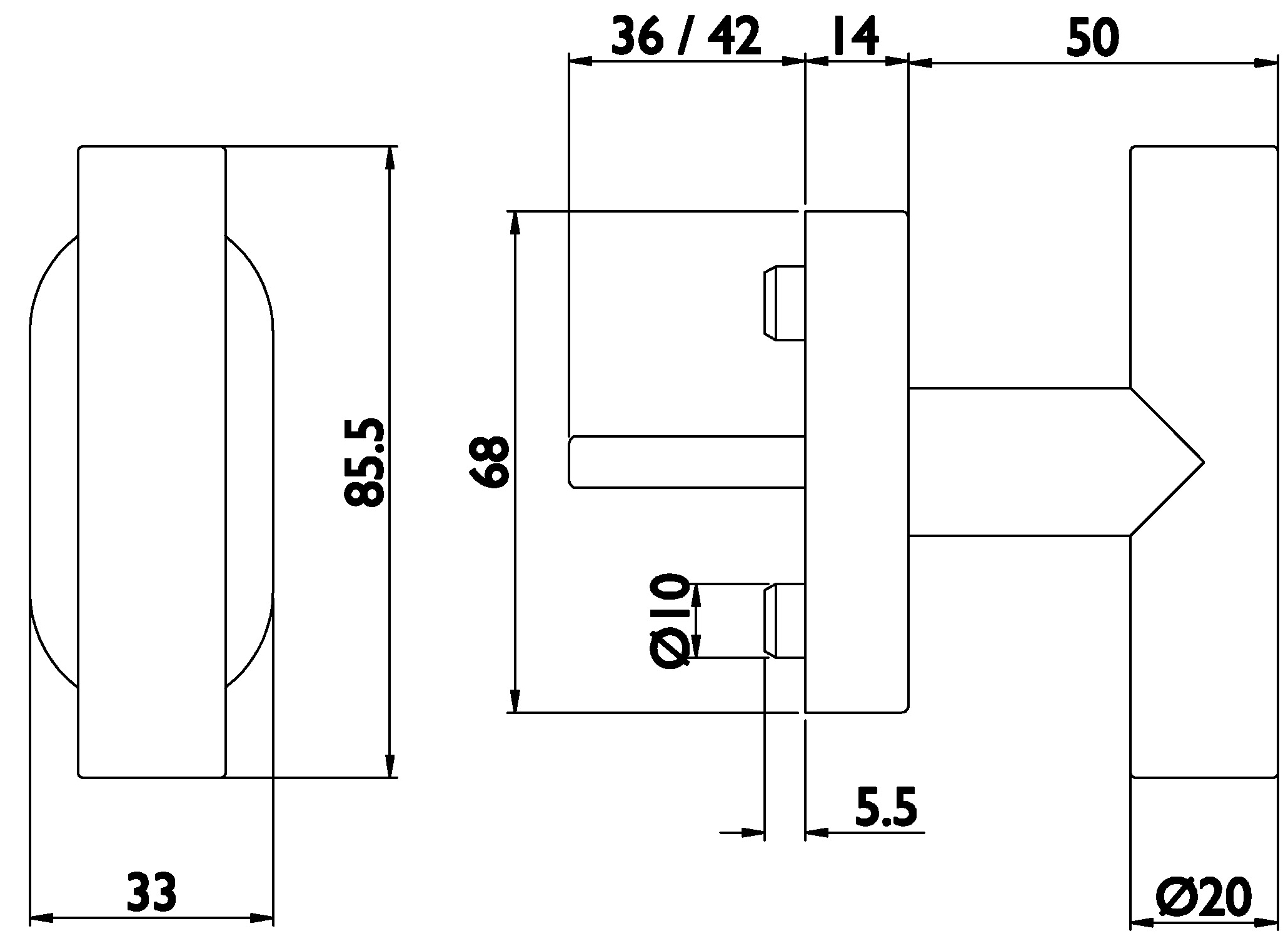  Artikelbild 2 des Artikels “Kreuzolive - T-Form BASIC 02 Edelstahl “