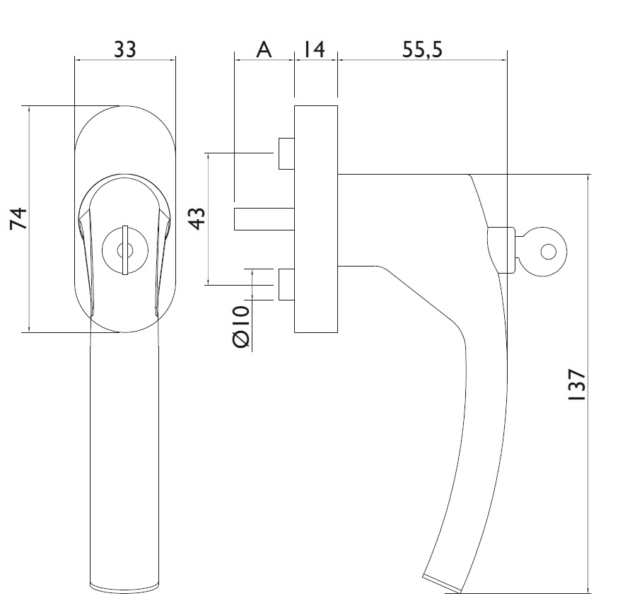  Artikelbild 2 des Artikels “Fenstergriff Basic 07 abschließbar “