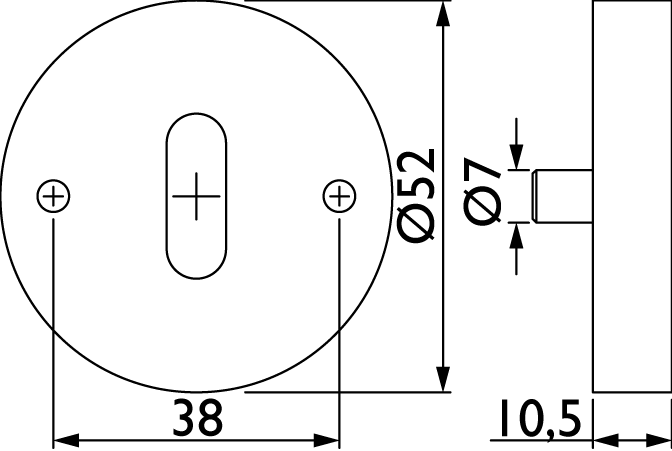  Artikelbild 2 des Artikels “Buntbartrosette Edelstahl matt zu Hermat System 2036K (BB) Buntbartlochung“