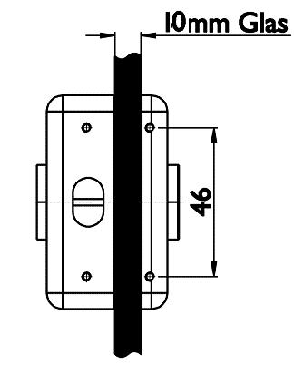  Artikelbild 2 des Artikels “Magnet Glastürschloß Genova PZ Edelstahl matt PZ vorgerichtet | 10mm“
