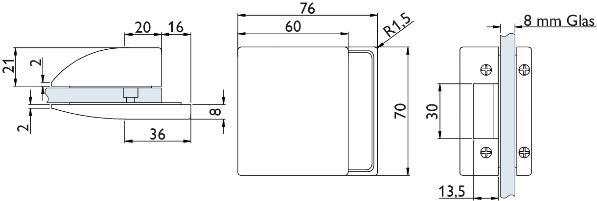  Artikelbild 2 des Artikels “Gegenkasten Bari Edelstahl matt Gegenkasten GKS“