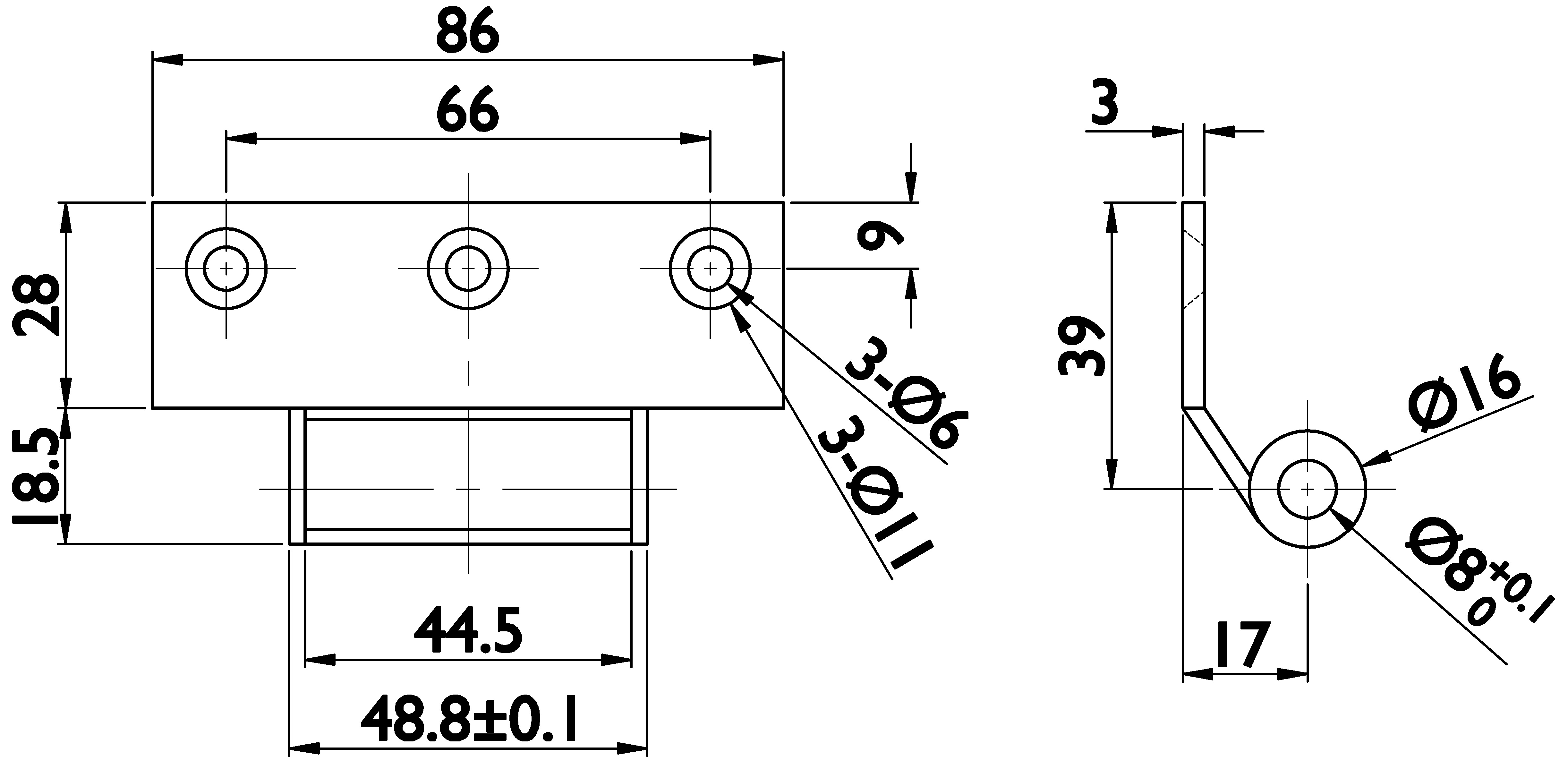  Artikelbild 2 des Artikels “Rahmenteil zum Anschrauben für 3tlg. Bänder (OFFICE) “