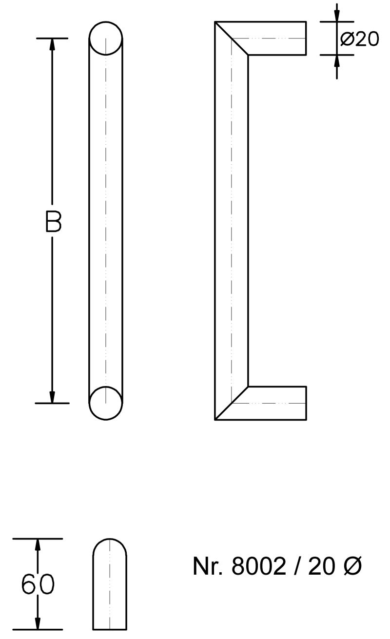  Artikelbild 2 des Artikels “Hermat Glastür-Stoßgriffpaar 8002 V2A “