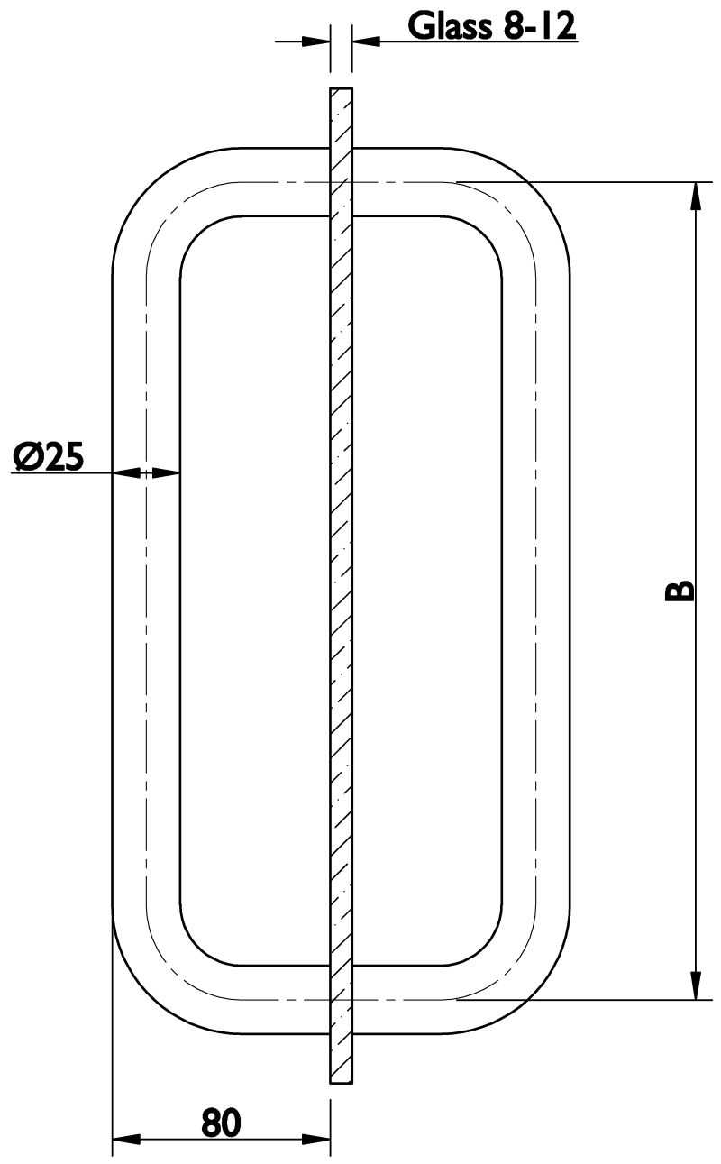  Artikelbild 2 des Artikels “Glastürbeschläge Hermat Glastür-Stoßgriffpaar 8040 V2A “