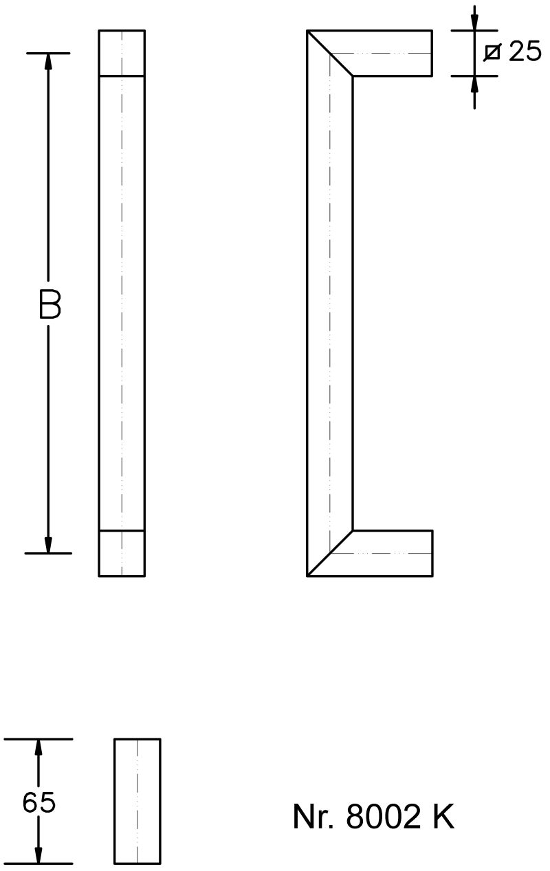  Artikelbild 3 des Artikels “Haustürbeschläge Edelstahl Haustürgriff 8002 K STG “