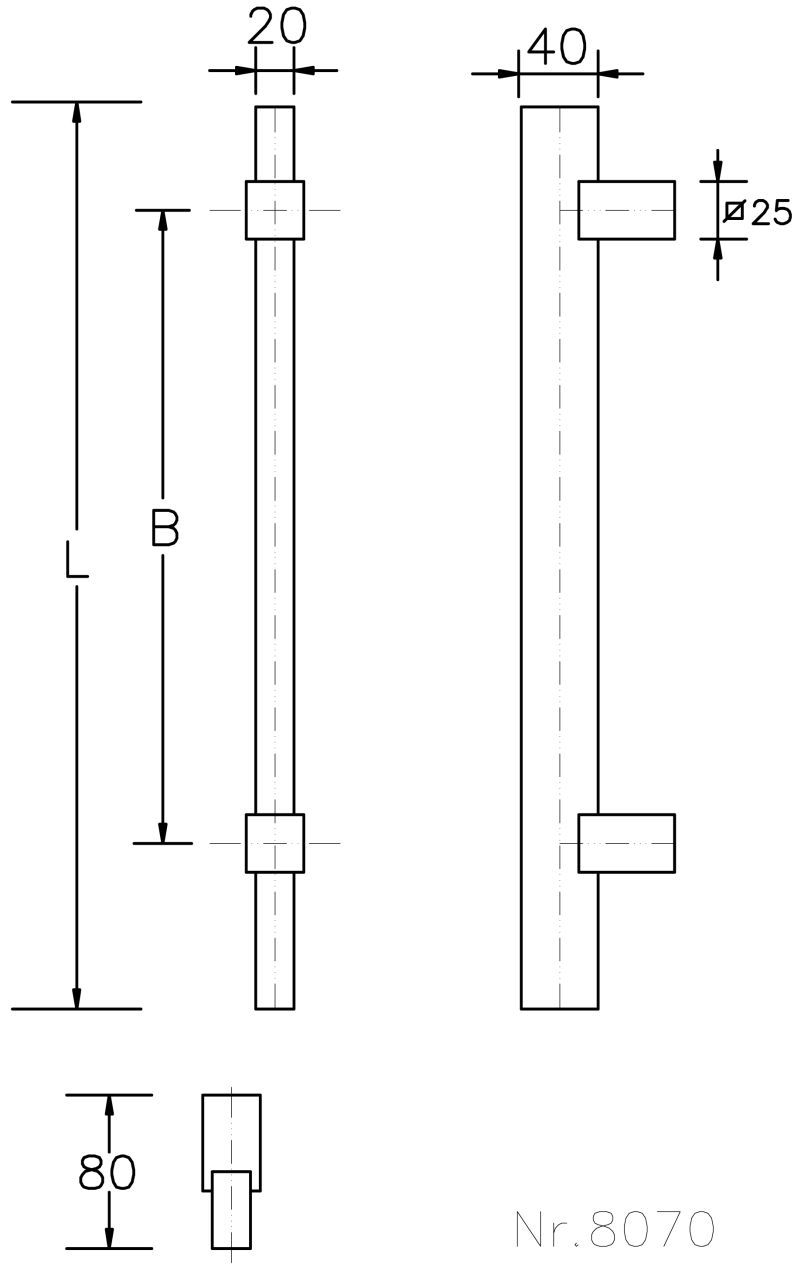  Artikelbild 3 des Artikels “Türgriffe Edelstahl Haustürgriff 8070 gerade “
