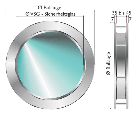  Artikelbild 3 des Artikels “Edelstahl Bullauge 5030 ⌀25 - 40cm “