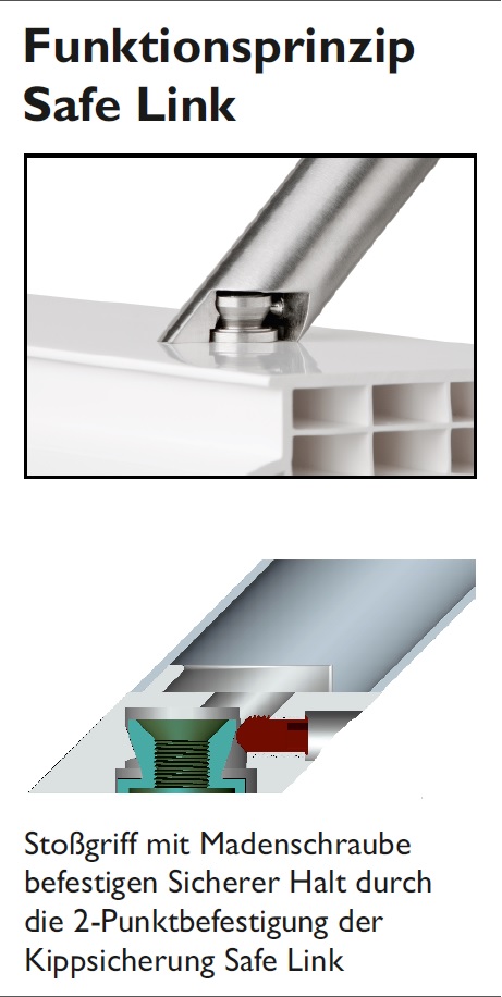  Artikelbild 4 des Artikels “Edelstahl Stoßgriff 8010 mit schrägen Stützen V2A “